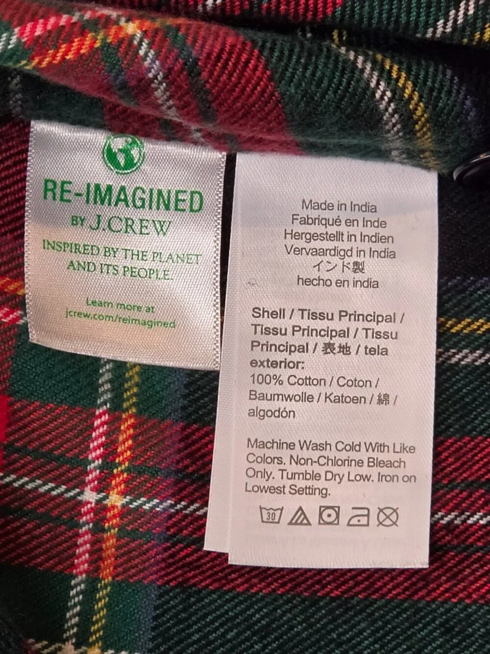 J. Crew Double Brushed Flannel Button Down Classic M